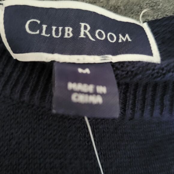 NWT! Club Room Men's Striped Crewneck Sweater Blue/Gray Preppy Classic SZ M - Picture 7 of 7